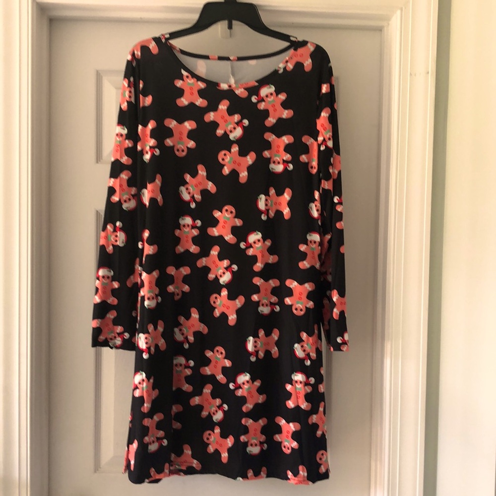 Christmas gingerbread swing dress
